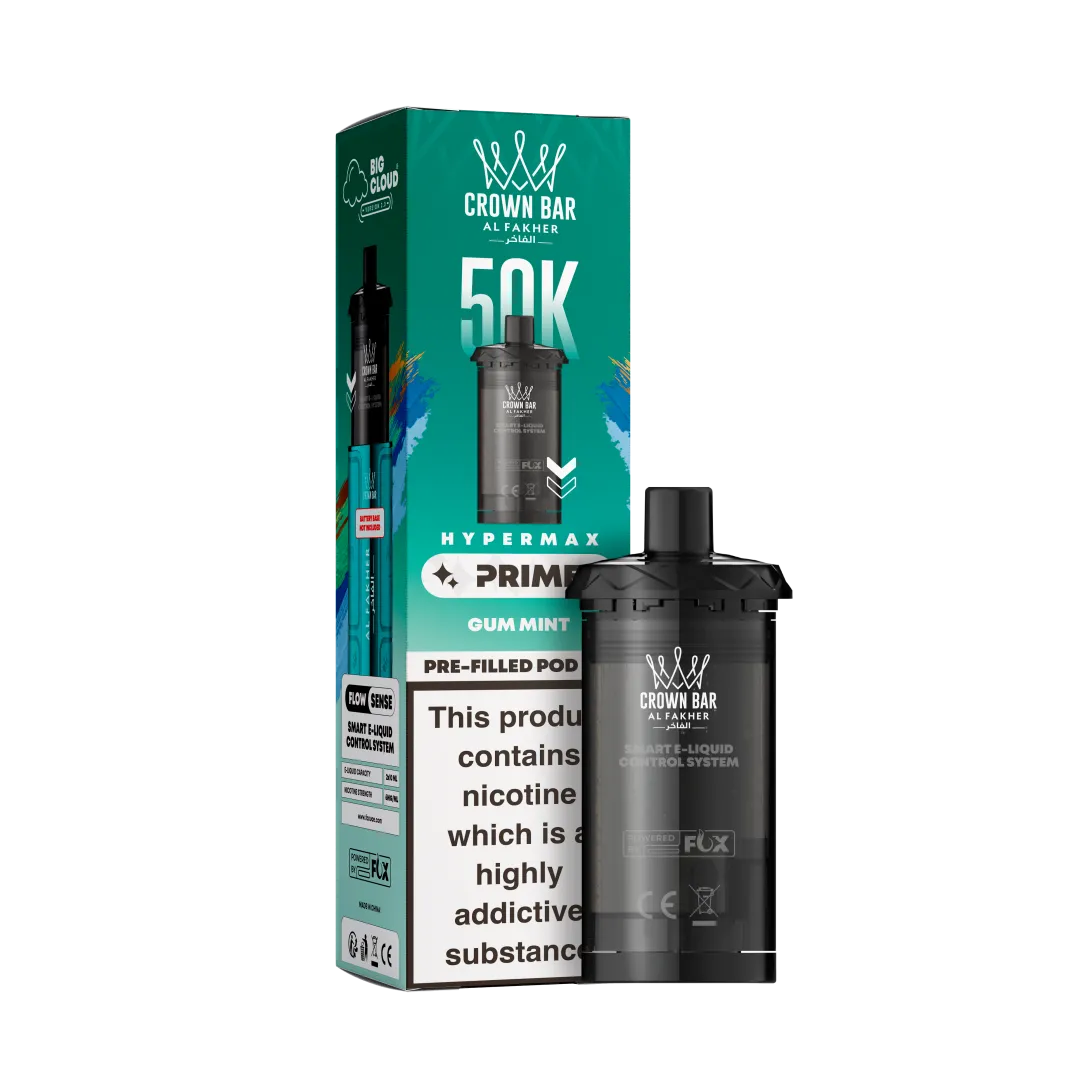 Al Fakher 50K Gum Mint Hypermax Prime Prefilled Pod
