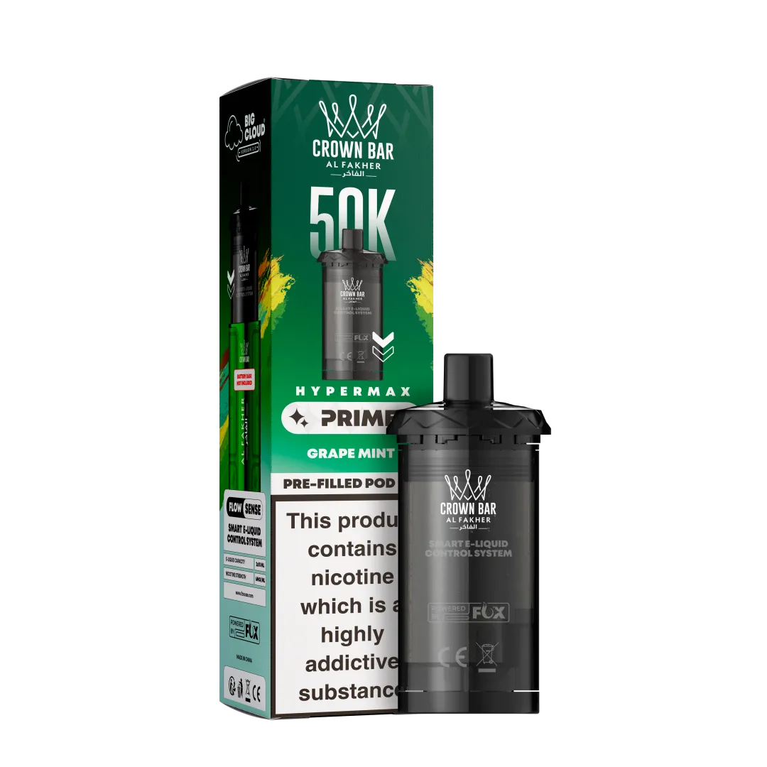 Al Fakher 50K Grape Mint Hypermax Prime Prefilled Pod