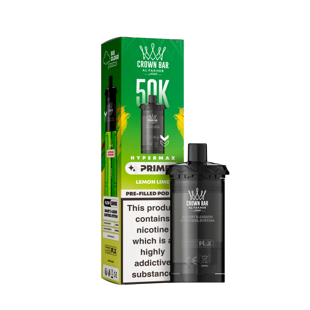 Al Fakher 50K Lemon lime Hypermax Prime Prefilled Pod