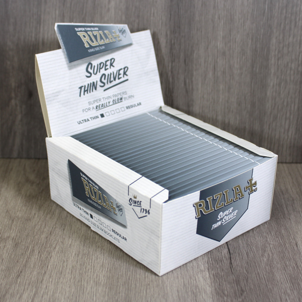 Rizla Silver Slim Rolling Paper King Size - Pack of 50