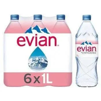 Evian Natural Mineral Water [6 x 1.5L]