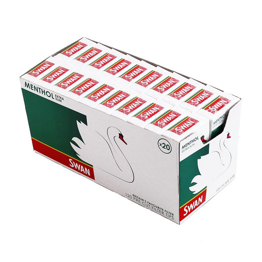 Swan Menthol Extra Slim 120 Filter Tips - 20 Packs