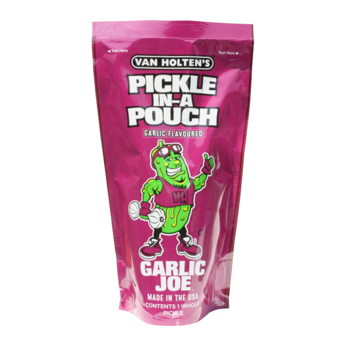 PRINGLE GARLIC JOE  - PICKLE IN A POUCH VAN HOLTENS [12PK]