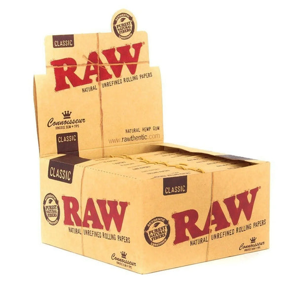 Raw Connoisseur Classic King Size Slim Paper & Tips 24 packs